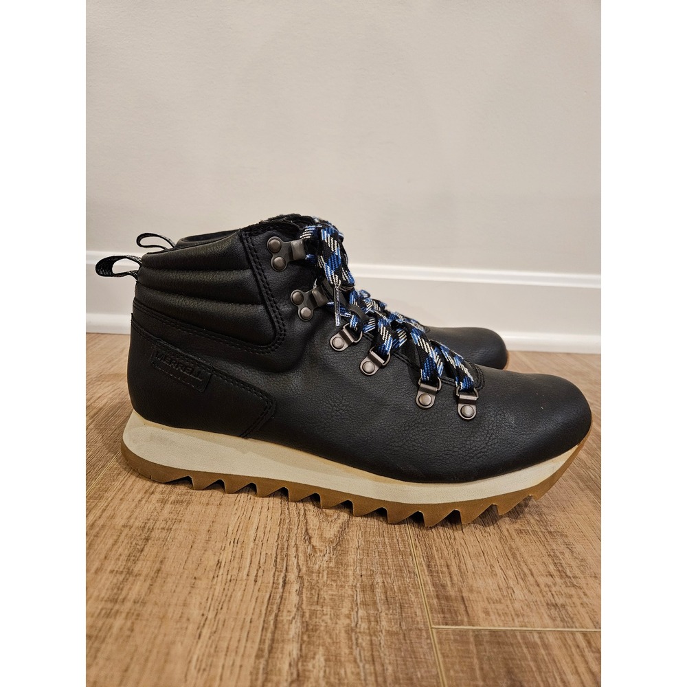 Merrell Alpine Hiker Boots Women's 10 Black Vegan Leather Hiking J003594